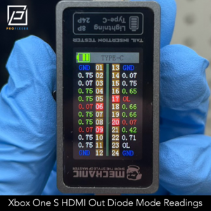 Xbox One S HDMI Out Mechanic T-824 Tail Insertion Diode Mode Readings1.png