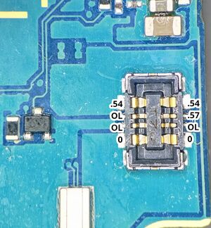 A32 5g battery FPC diode mode readings.jpg