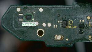 CPU capacitor next to the SOT-323-6 IC near MAX17050