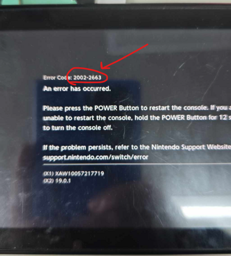 Nintendo Switch Error 2002-2663