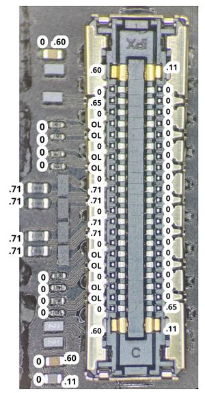 IPad Pro 129 3rd charging port connector diode readings.jpg