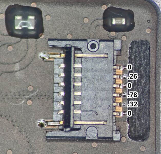 File:A2588 iPad Air 5 top mic connector diode readings.jpg